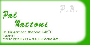 pal mattoni business card
